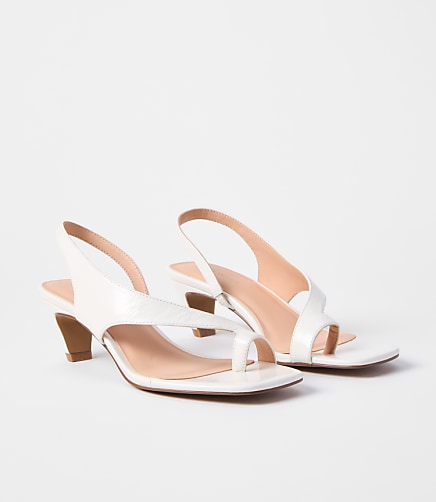 LOFT Versa Asymmetrical Leather Kitten Heels