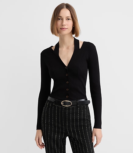 Halter Cutout Cardigan