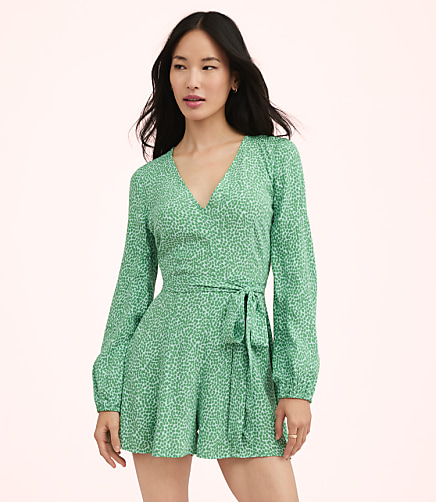 Lately Dotted Long Sleeve Romper