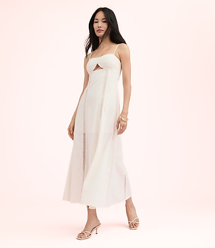 Lately Cutout Linen Cotton Maxi Dress