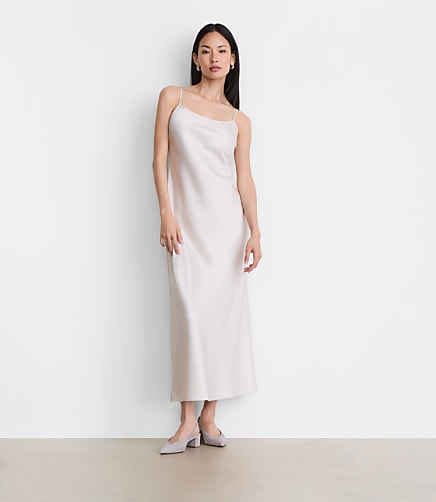 Petite LOFT Versa Satin Maxi Slip Dress