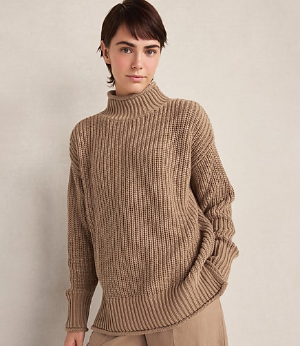 Haven Well Within Organic Cotton Roll Neck Sweater - Natural
