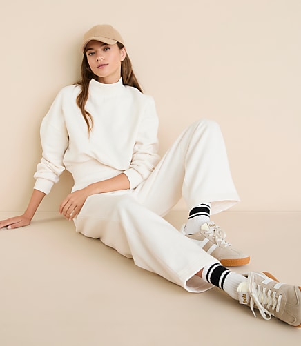 Lou & Grey Elite Fleece Mock Neck Sweatshirt