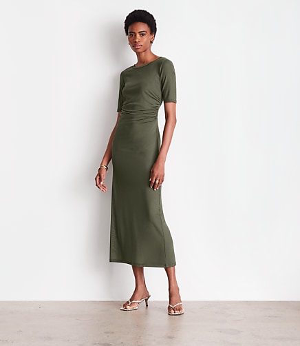 LOFT Versa Mesh Midi Dress