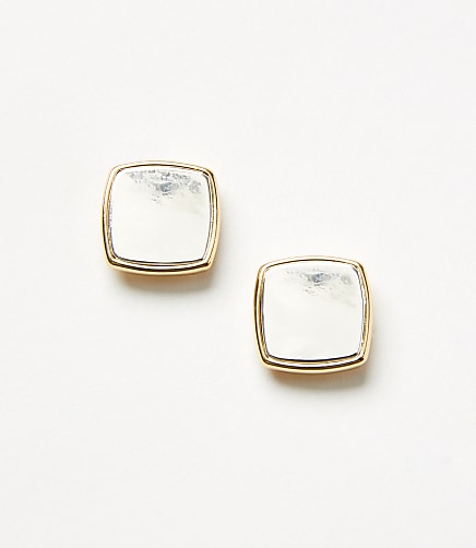 Mixed Metal Stud Earrings
