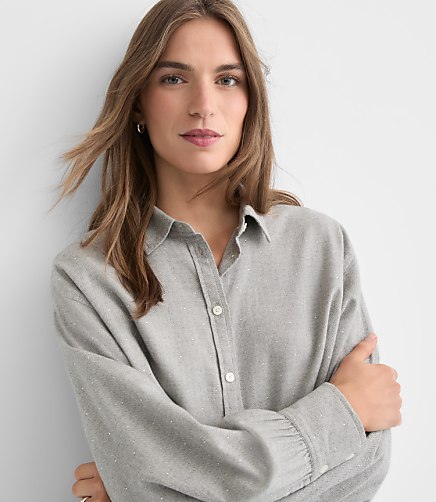 Sparkle Herringbone Modern Everyday Shirt