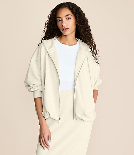 Lou & Grey Heathered Scubasoft Bubble Hoodie