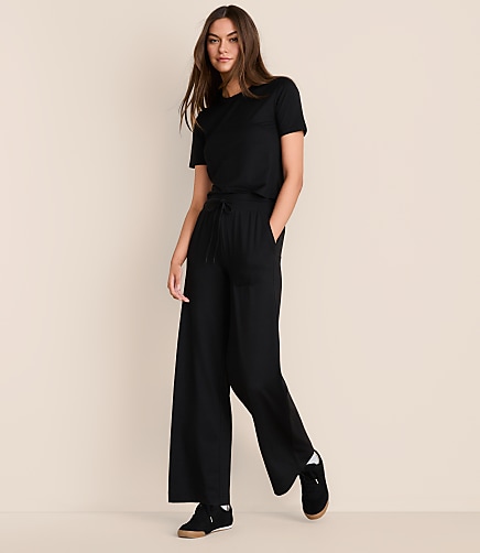Lou & Grey Brushedsoft Slim Wide Leg Pants