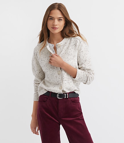 Petite Flecked Saddle Sleeve Cardigan