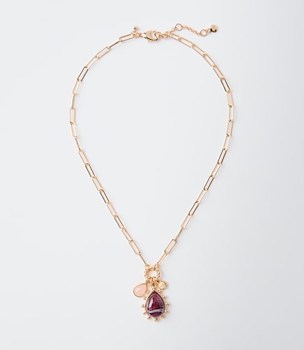 Marbleized Cluster Necklace