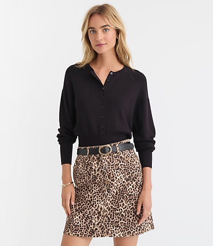 Ribtrim Waist Cardigan