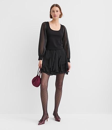 Petite Organza Ponte Top