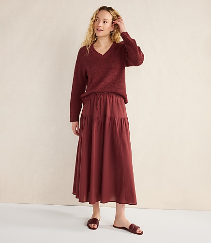 Haven Well Within Organic Cotton Flat Tape V-Neck Sweater