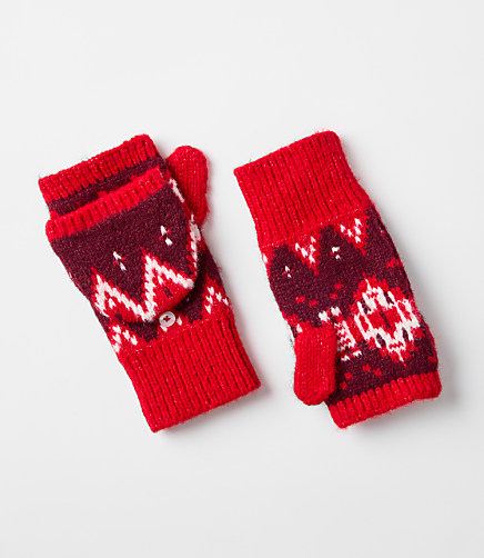 Fair Isle Flip Top Mittens