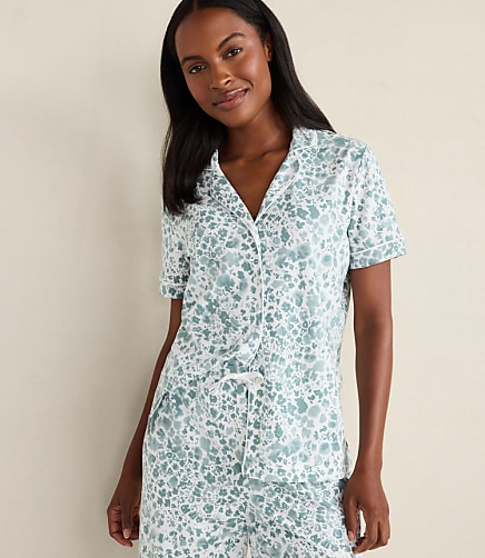 Haven Well Within Organic Cotton Jersey Blurred Floral Pajama Top