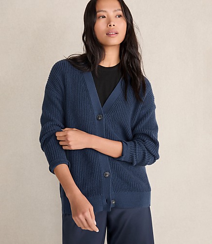 Haven Well Within Organic Cotton Shaker Stitch Cardigan