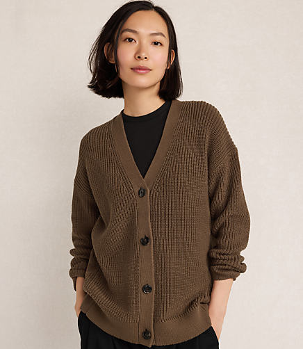 Haven Well Within Organic Cotton Shaker Stitch Cardigan