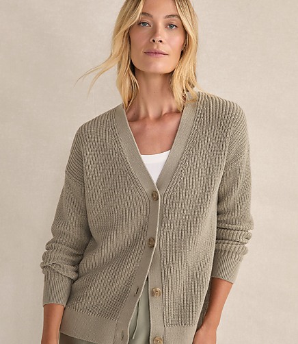 Haven Well Within Organic Cotton Shaker Stitch Cardigan