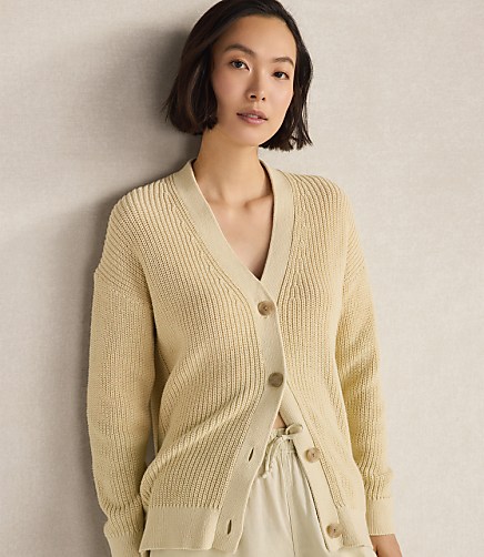 Haven Well Within Organic Cotton Shaker Stitch Cardigan