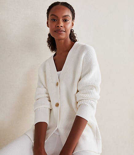 Haven Well Within Organic Cotton Shaker Stitch Cardigan