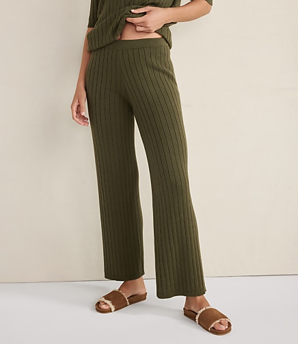 Haven Well Within Organic Cotton Ribbed Straight Leg Pants