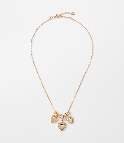 Sparkle Heart Cluster Necklace