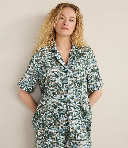 Haven Well Within Organic Cotton Gauze Floral Pajama Top