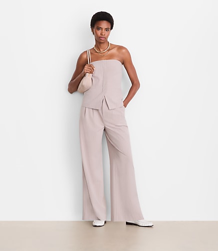 Petite LOFT Versa Seasonless Stretch Strapless Pocket Top in Stripe