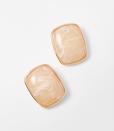 Marbleized Statement Stud Earrings