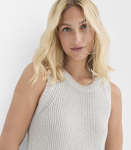 Shimmer Halter Sweater Tank Top