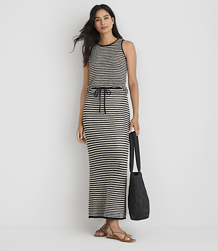 Lou & Grey Striped Stitchy Maxi Sweater Skirt