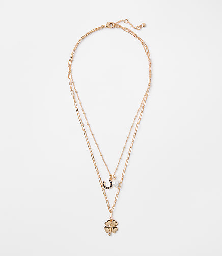 Lucky Clover Layered Necklace Set