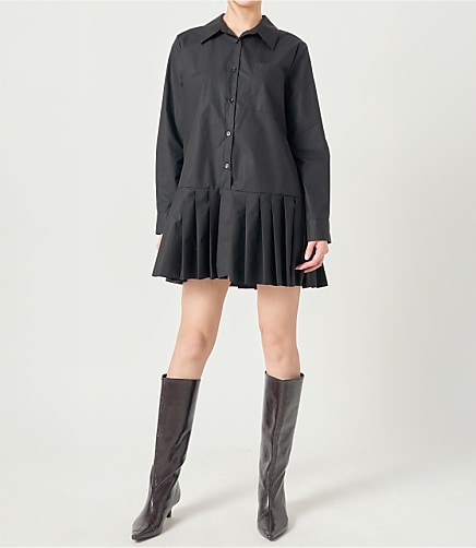 English Factory Colorblocked Shirtdress
