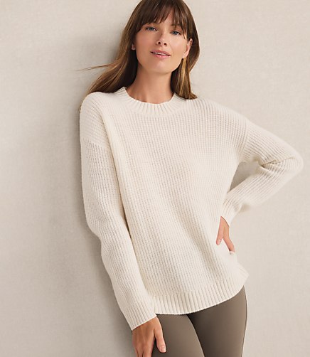 Haven Well Within Cashmere Shaker Stitch Crewneck Sweater