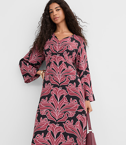 Floral Caftan Midi Dress