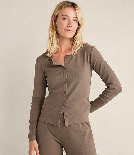 Haven Well Within Organic Cotton Pointelle Cardigan