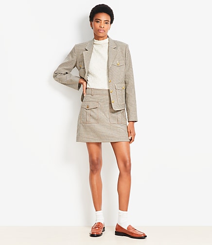 Plaid Patch Pocket Mini Skirt