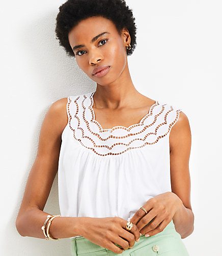Cutout Lace Tank Top