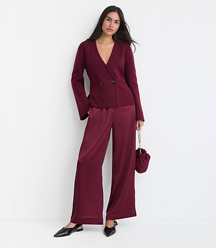 Ribbed Double Button Sweater Jacket