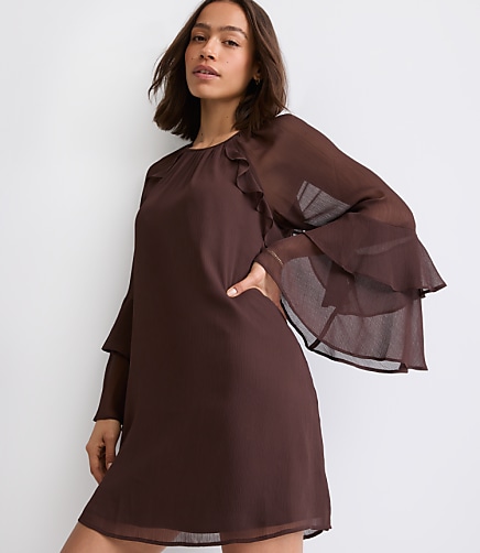 Petite Ruffle Mini Dress