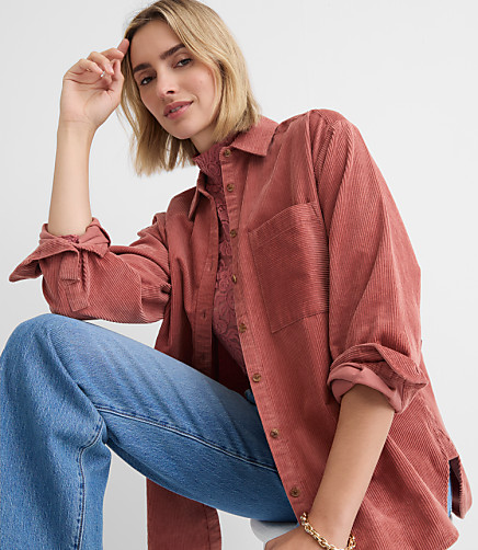 Corduroy Everyday Oversized Pocket Shirt