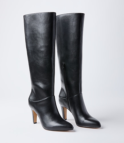Tall Heeled Boots - Black