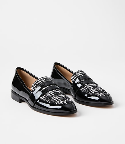 Tweed Penny Loafers