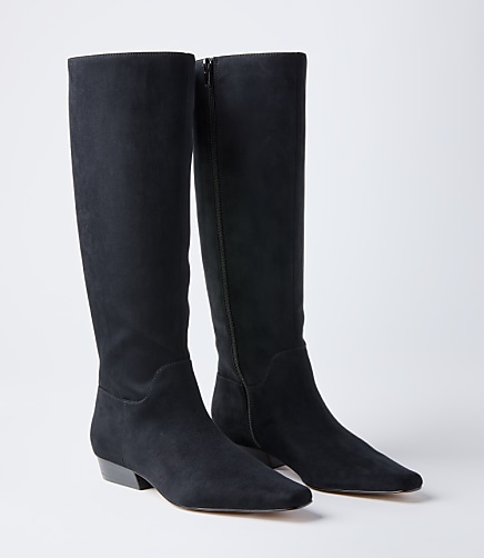 Tall Flat Boots - Black