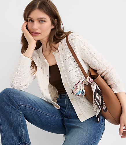 Geo Textured Sweater Jacket