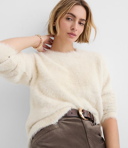 Petite Fuzzy Tunic Sweater