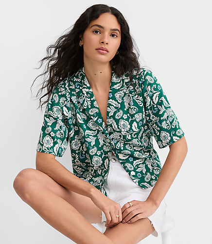 Floral Twill Relaxed Everyday Shirt
