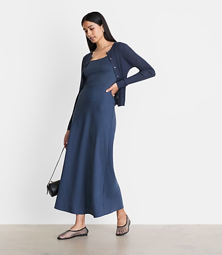 LOFT Versa Pure Spun Bias Maxi Skirt