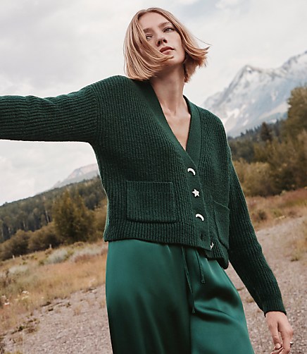 Moon & Star Jeweled Button Cardigan