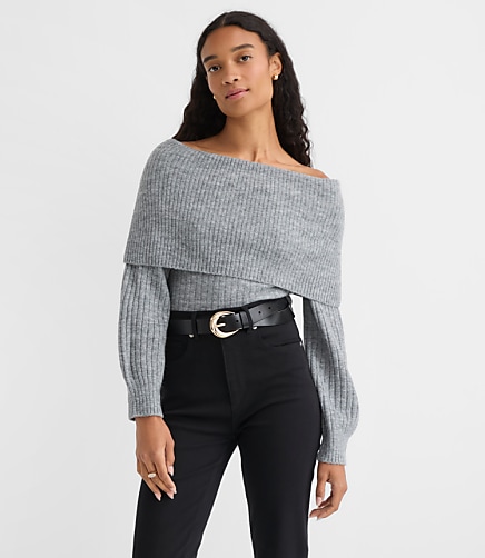 Ribbed Off The Shoulder Sweater